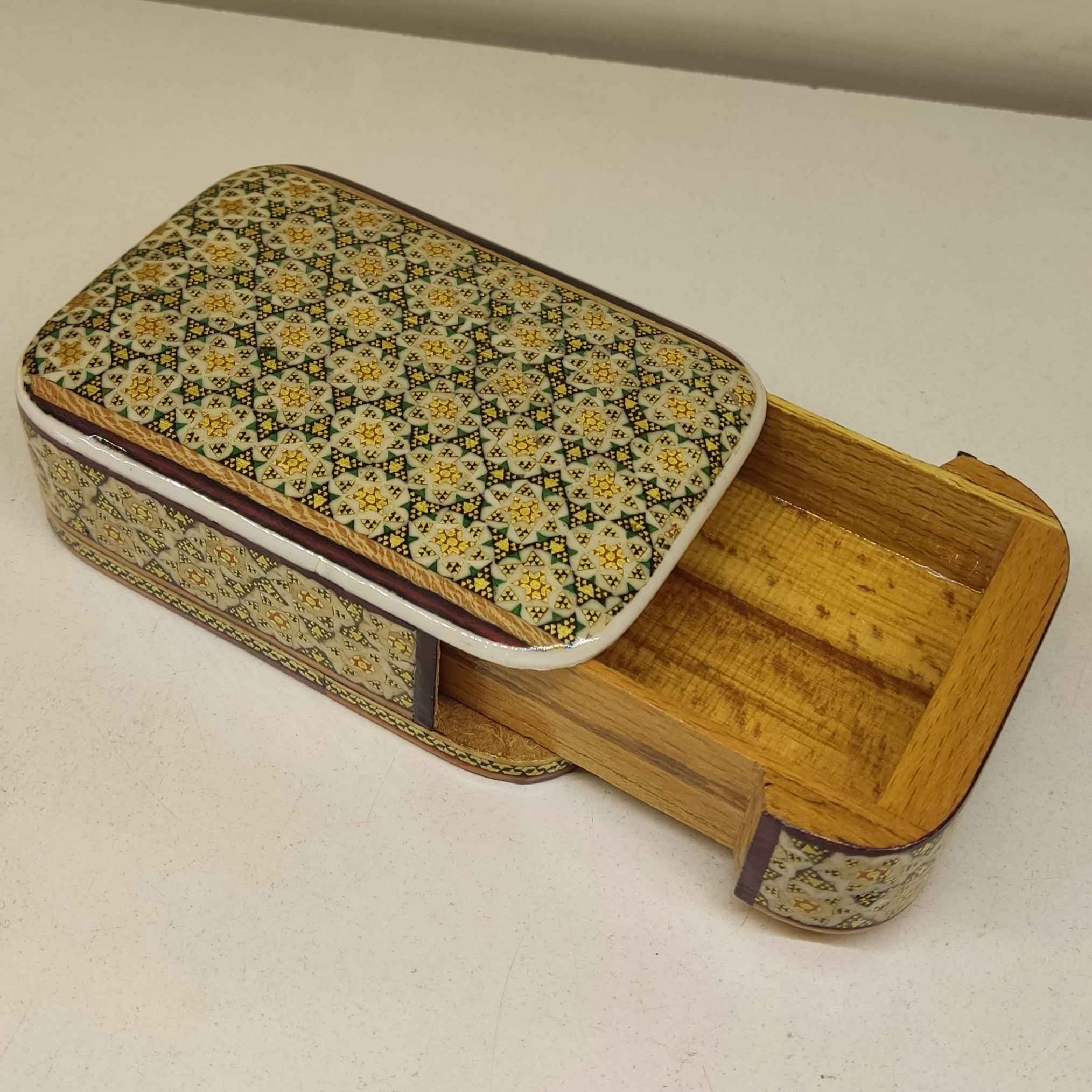 Persian Wooden Playing Card Box – Khatam Enameled Kimia
