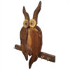 Decorative & Handcrafted Wall Key Holder with Long-eared Owl Design for Entryway