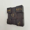 Decorative & Handcrafted Wall Key Holder with Entrance Cubes Design