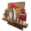 Decorative & Handcrafted Wall Key Holder with Cottage & Mushroom Design