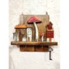 Decorative & Handcrafted Wall Key Holder with Cottage & Mushroom Design