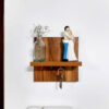 Decorative & Handcrafted Wall Key Holder with Shelf & 4 Hooks