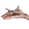 30-Piece Wooden 3D Puzzle Model Kit - Fighter Jet