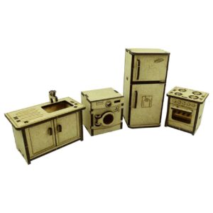 41-Piece Wooden 3D Puzzle Model Kit – Kitchen