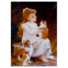 500-Piece Jigsaw Puzzle: A Girl with Her Cats – Charming & Fun