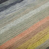 Artisanal Handwoven Persian Striped Gabbeh Rug - Gray Wool