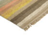 Artisanal Handwoven Persian Striped Gabbeh Rug - Gray Wool