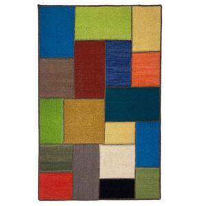 Artisanal Geometric Kilim Rug – Handwoven Authentic Persian Wool