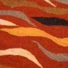 Artisanal Isfahan Kilim Rug with Red Waves - Handwoven Persian Wool