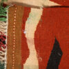 Artisanal Isfahan Kilim Rug with Red Waves - Handwoven Persian Wool