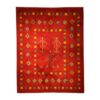 Authentic Handwoven Persian Geometric Gabbeh Rug - Bordered Red Wool