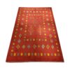 Authentic Handwoven Persian Geometric Gabbeh Rug - Bordered Red Wool