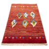 Authentic Handwoven Persian Kheshti Gabbeh Rug - Geometric Red Wool