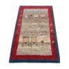Authentic Handwoven Persian Minimalist Gabbeh Rug - Camel Motif Cream Wool
