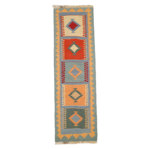 Fars Geometric Kilim Rug – Genuine Handwoven Persian Wool Design
