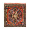 Hand-Knotted Persian Fars Qashqai Tribal Rug (Geometric Medallion) - Brick Red Wool
