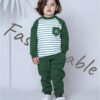 Baby Boy's Clothes Set with Striped Design