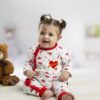 Baby Girl's Long Sleeve Jumpsuit with Hat