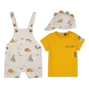 Baby’s Overall Set of 3 with Dinosaur Design