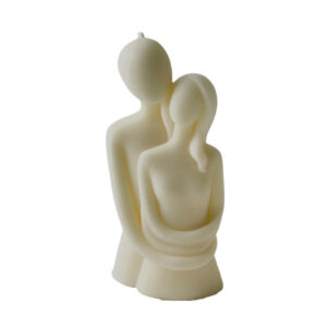 Handmade Sculpture Candle with Hug Design for Gift and Decoration