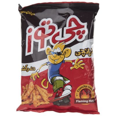 Iranian Cheetoz Crunchy Cheese Snack, Flamin' Hot Chili Flavor, 95 g (10-Pack)