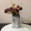 Concrete Vase Handcrafted with a Unique Tree Trunk Design, Bringing a Touch of Nature to Your Interior