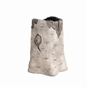 Concrete Vase Handcrafted with a Unique Tree Trunk Design, Bringing a Touch of Nature to Your Interior