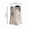 Concrete Vase Handcrafted with a Unique Tree Trunk Design, Bringing a Touch of Nature to Your Interior