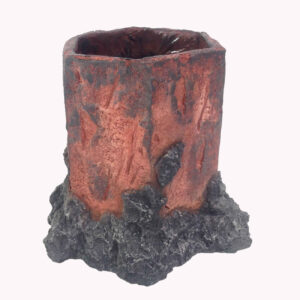 Concrete Vase with a Handcrafted Tree Trunk Design, Perfect for Adding a Natural Element to Modern Homes