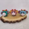 Handmade Crochet Keychain - Cow Head Shape