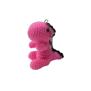 Handmade Crochet Keychain – White Ghost Design