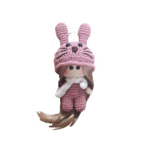 Handmade Crochet Keychain – Sweet Girl Doll Design