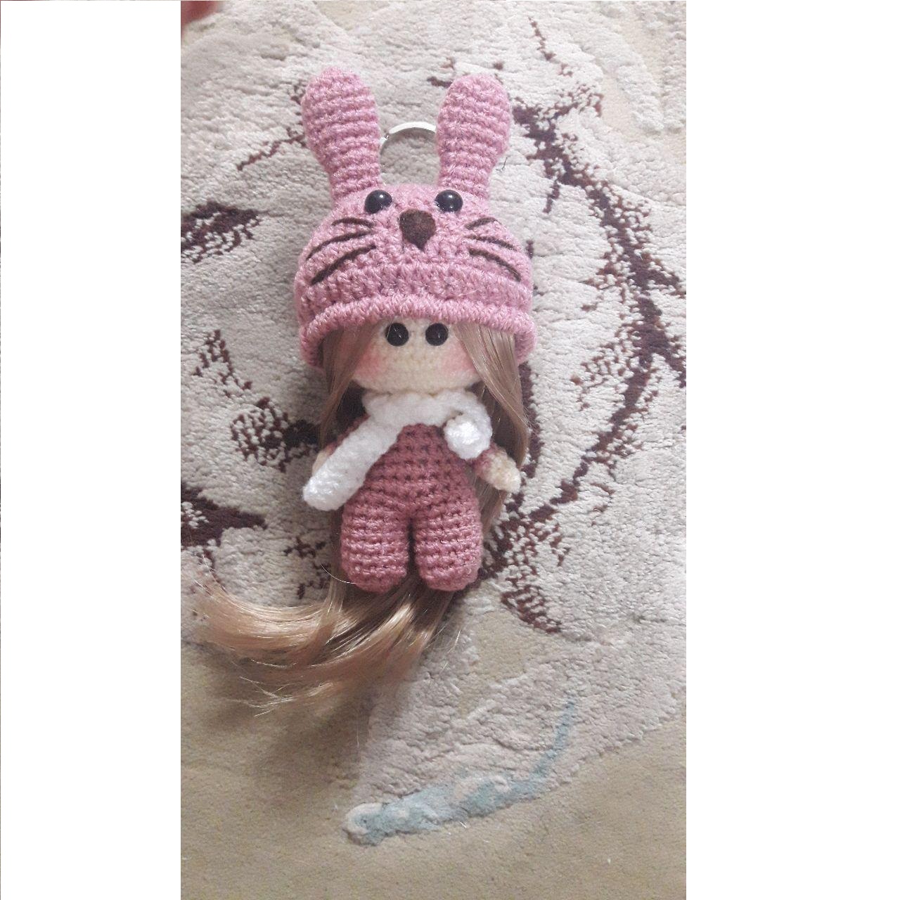 Handmade Crochet Keychain – Sweet Girl Doll Design