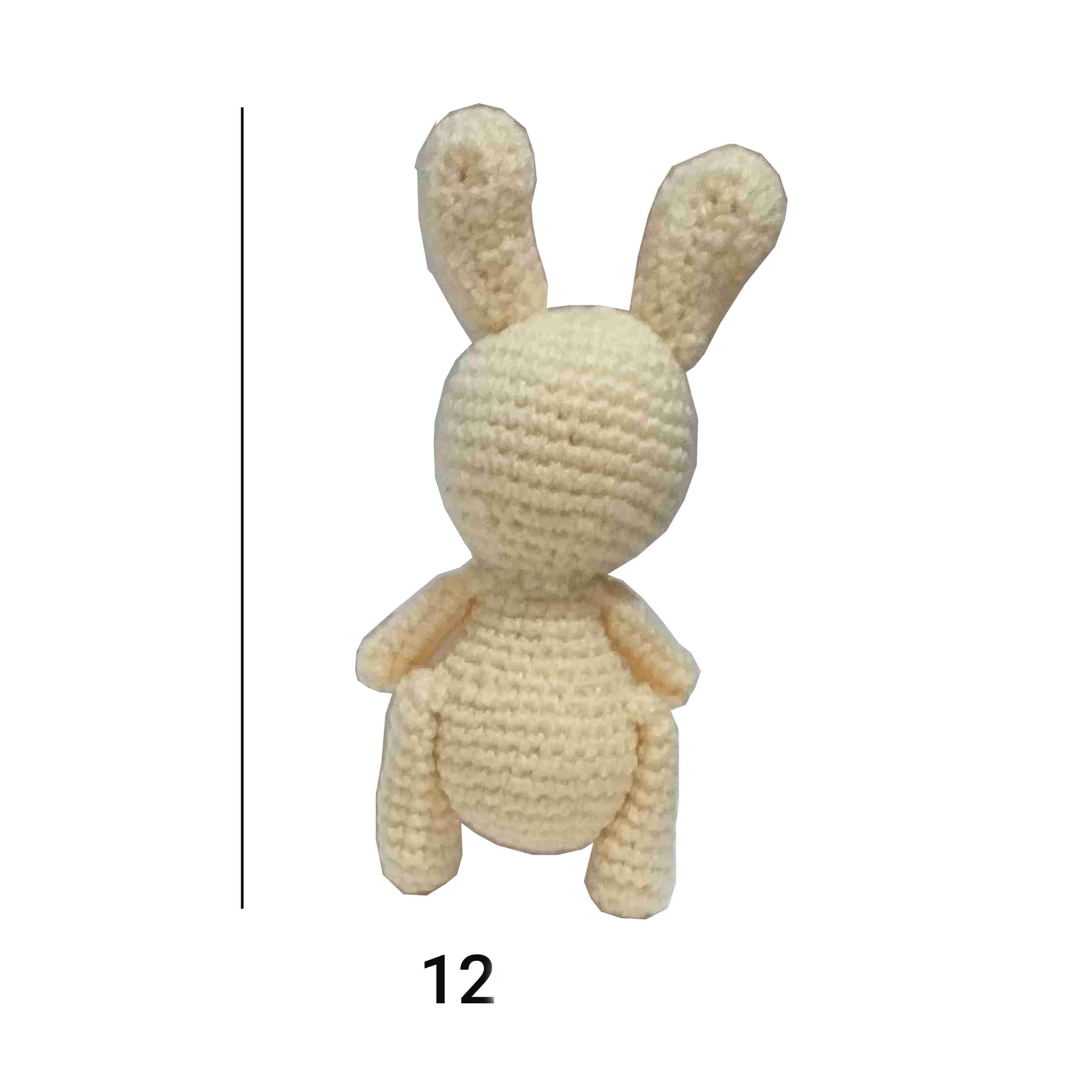 Handmade Crochet Keychain – Yellow Rabbit Animal Shape