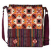 Traditional Striped Crossbody Shoulder Bag for Women