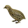 Decorative Brass Partridge Figurine - Bird Art Sculpture
