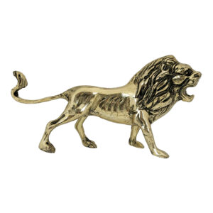 Decorative Brass Roaring Lion Figurine – King of the Jungle Sculpture