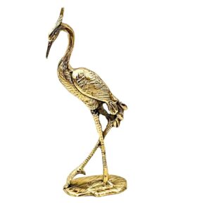Decorative Brass Stork Figurine – Elegant Bird Statue