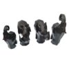 Geometric Black Mammoth Cubism Figurine - Handmade Art