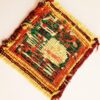 Yellow Lion Kilim Coaster – Handwoven Persian Wool, Square Animal Design