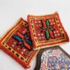 Persian Kilim Coaster – Stars Design, Handwoven Wool Square for Home & Kitchen