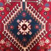Hand-Knotted Persian Qashqai Tribal Rug (Geometric Diamond Pattern) - Red Wool