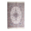 Hand-Knotted Persian Yazd Rug (Lachak Toranj Floral Medallion) - Cream Kork Wool