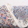Hand-Knotted Persian Yazd Rug (Lachak Toranj Floral Medallion) - Cream Kork Wool