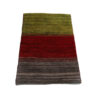 Genuine Handwoven Persian Striped Gabbeh Rug in Green - Wool