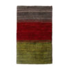 Genuine Handwoven Persian Striped Gabbeh Rug in Green - Wool