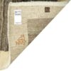 Genuine Handwoven Persian Minimalist Gabbeh Rug - Bordered Brown & Cream Wool