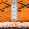 Genuine Handwoven Persian Minimalist Gabbeh Rug - Bordered Orange Wool