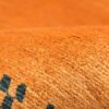 Genuine Handwoven Persian Minimalist Gabbeh Rug - Bordered Orange Wool