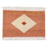 Genuine Handwoven Persian Geometric Gabbeh Rug - Orange Wool